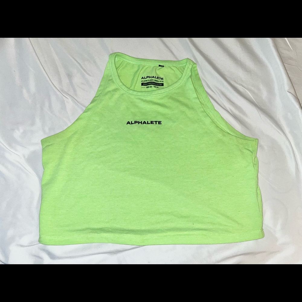 Alphalete Crop tank - acid green
